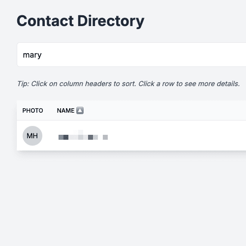 Resident Directory screenshot